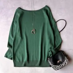 定価2.3万☆美品☆ギャルリーヴィー　レンシルコットン ボートネックプルオーバー