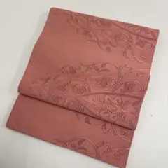 名古屋帯 綴れ 花唐草 八寸 正絹 AO-6209