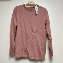 UNIQLO エアリズム L ピンク 長袖Tシャツ