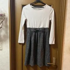 ROPÉ PICNIC 　切替ツイードワンピースひざ丈ワンピース 38