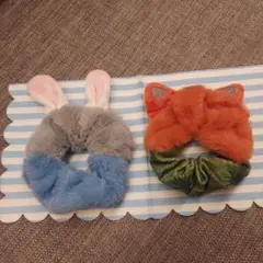 【新品】ズートピア　シュシュ　ヘアアクセサリー　ニック　ジュディ