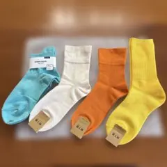 新品タグ付き　靴下屋くつした4点セット まとめ売り　タビオ　ソックス