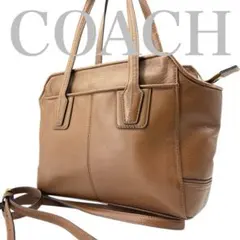 【美品】COACH コーチ 2way ショルダーバッグ レザー ブラウン751