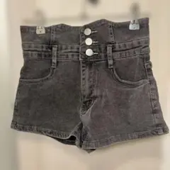 ダークグレー ハイウエストショートパンツ　M