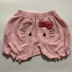 新品　タグなし　ハローキティ　フェイス　パイル生地　かぼちゃパンツ　90 ピンク