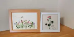 お花　ペラルゴニウムフラワーガーデン2点セット　青木和子　刺繍のサムネイル