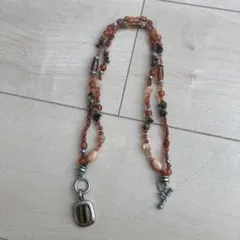 ビーズペンダントネックレス【即日発送可能】