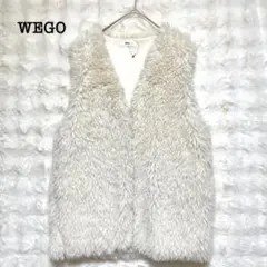 WEGO ウィゴー　ボアベスト　アイボリー　【F】　ジレ　ファー　レイヤード