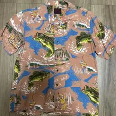 【極美品】EVISU 総柄アロハシャツ 36 バスフィッシング 美品　道楽のサムネイル