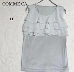 た147   【コムサ】11 グレー ノースリーブ カットソー