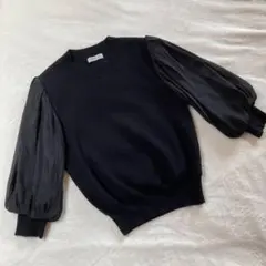 FRAY I.D パフスリーブ カットトップス 黒