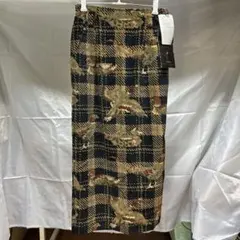 未使用スウェードロングタイトスカート