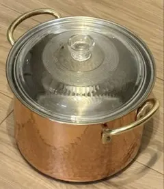 新光金属 COPPER100  WARE 純銅ブロンズ煮込み鍋20cm 本体のみ】新光金属 銅鍋 20cm COPPER100 両手鍋 槌目 - メルカリ