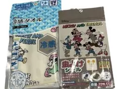 ディズニー　ミッキー&フレンズ　冷感タオル　虫よけシール　未使用品　２点セット
