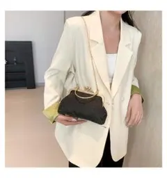 パーティーバッグ　クラッチ　ハンド　ショルダー　がま口　花柄　結婚式　着物　黒