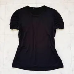 MaxMara クルーネックTシャツ パフスリーブ 袖デザイン ブラック