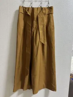ZARA ブラウン ガウチョパンツ ウエストリボン付き