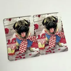 いぬカフェRio ポテチ　トレカ 2枚セット パグ　秋葉原店