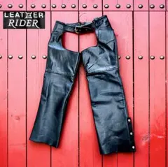 USA製 LEATHER RIDER レザーチャップス レザーパンツ 黒 L相当のサムネイル