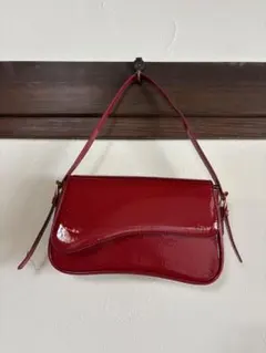 紅色漆皮單肩包