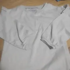 GLOBAL WORK 長袖Tシャツ 100 ベージュ フリル