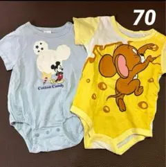 半袖 ロンパース ミッキー トムとジェリー 70