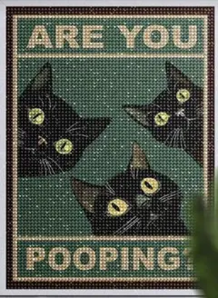 ダイヤモンドアート　黒猫　ネコ
