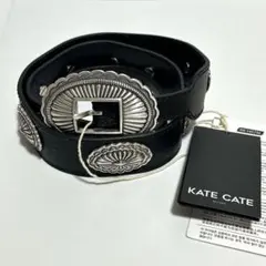 新品★KATE CATE ケイトケイト コンチョベルト ブラック
