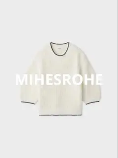 美品　MIESEROHE ハーフスリーブチャンキーニット ホワイトのサムネイル