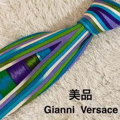 【美品】Gianni Versace 100% silk 高級ブランド　ネクタイ