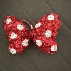 赤と白のドットリボンカチューシャ