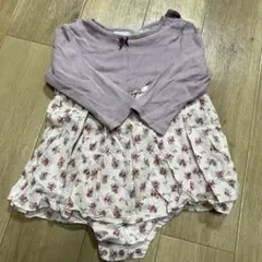 タルティーヌエショコラ花柄ロンパース