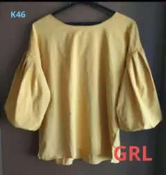 【GRL】フリーサイズ　マスタード系色合い　ブラウストップス