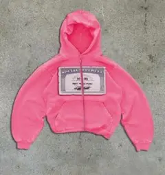 y2k ピンク ジップアップ パーカー SOCIAL SECURITY