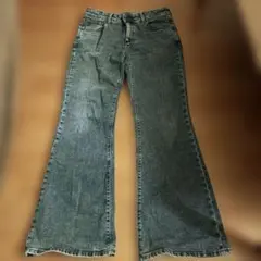 ダークブルー ブーツカットデニム