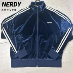 NERDY(ノルディー) ブルー　コーディロイ　ジャージ　トラックジャケット