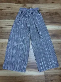 GRL プリーツストレートパンツ Lサイズ グレージュ