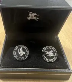 希少価値 Burberry Black Label カフリンクス シルバー