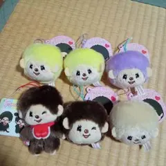 【新品タグ付き】モンチッチ　フェイスカラフルマスコット　６個セット