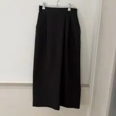 チャコールグレー タイトスカート スリット入り