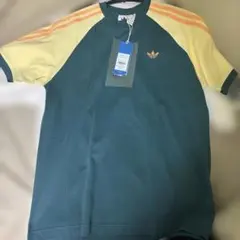 adidas グリーン/イエロー Tシャツ L