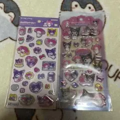 ラメきらクリスタルシール ドロップジュエリーシール マイメロディ＆クロミ