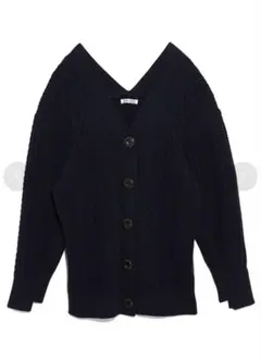 SNIDEL スナイデル　ケーブルニット　Vネック ロングカーディガン