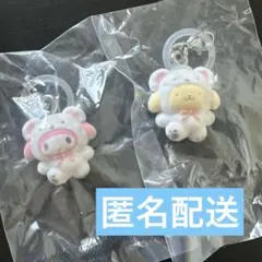 ガチャガチャ　サンリオ　めじるしアクセサリー　ふわふわスノー