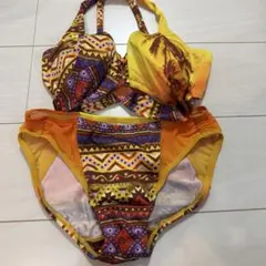 トロピカル柄 セパレート水着 Mサイズ D70カップ