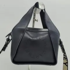 良品 ステラマッカートニー サークルロゴ ショルダー 黒 マイクロ 2way