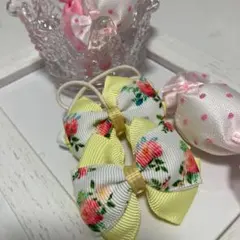 No.36 ハンドメイド　リボン　ヘアゴム