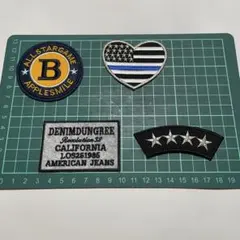 〓新品・未使用〓ビンテージ風 英字ロゴ アイロンワッペン