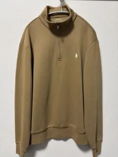 POLO RALPH LAUREN ベージュ ハーフジップ トレーナー M