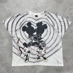 90s Disney Love Music Heart 総柄 プリント Tシャツ